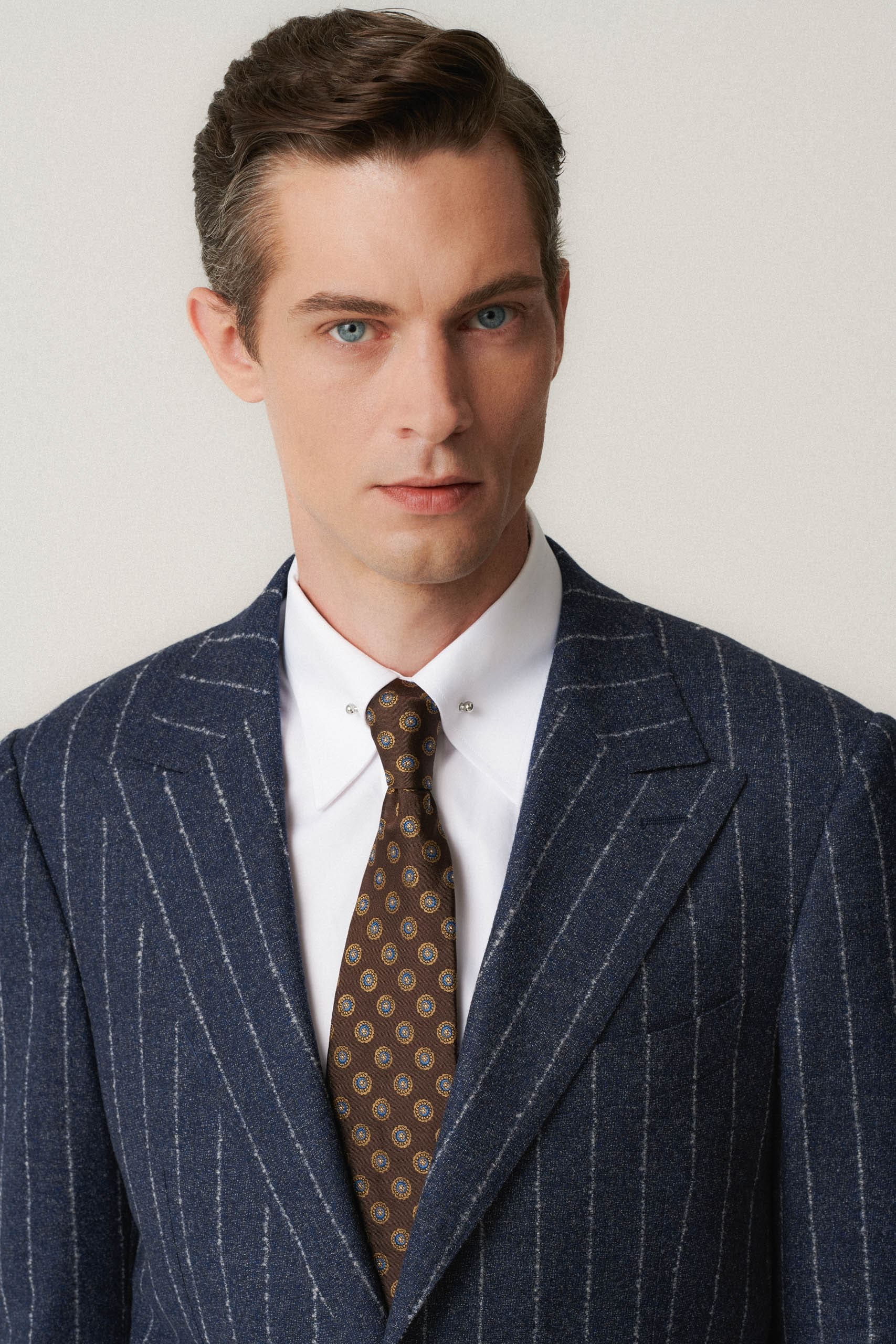 Navy Pinstripe Suit Jacket